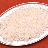 Plain Pulao · Basmati rice with saffron.