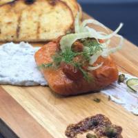 House Smoked Salmon · Chive, capers, mustard, toast