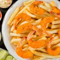 Camaron Empanizado/Breaded Shrimp · Acompanado de papas fritas, ensaladita y coleslaw.

Served with french fries, small  house s...