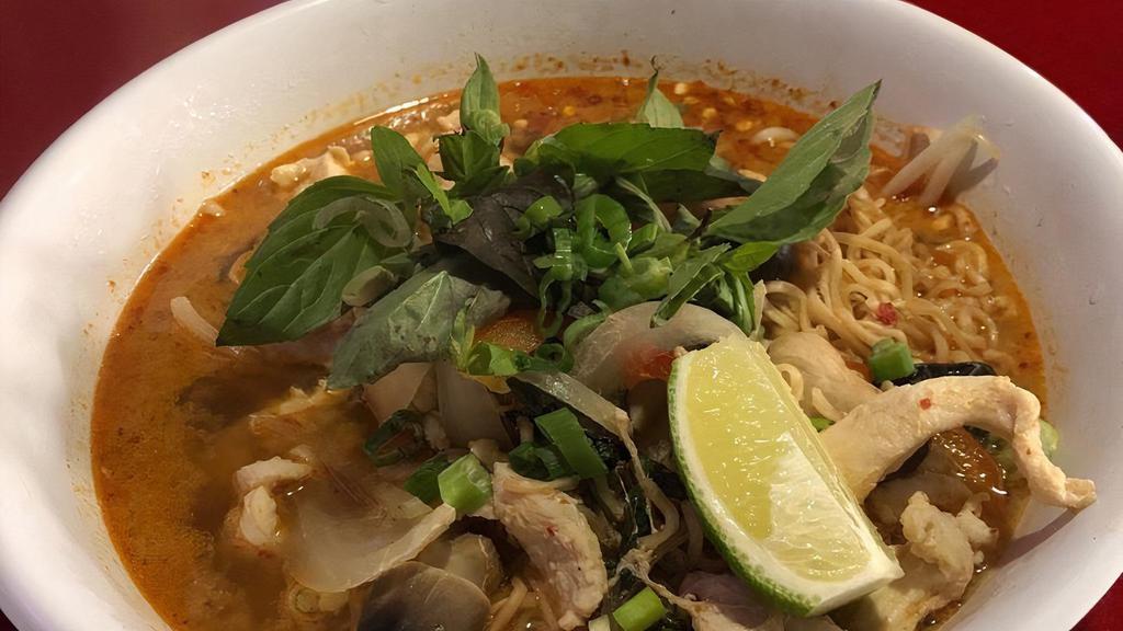 Spicy Tom Yum Soup · Spicy. Comfort food with noodles.