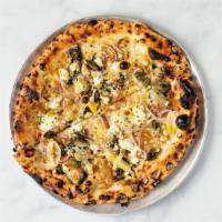 Onion Pizza · goat cheese, asiago, parmesan, thyme
