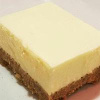 Cheesecake · (4 slices) creamy cheesecake with a hint of lemon over a sweet graham cracker crust