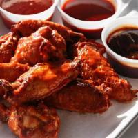 Wings · Oven roasted wings with 6 mouthwatering flavors to choose from