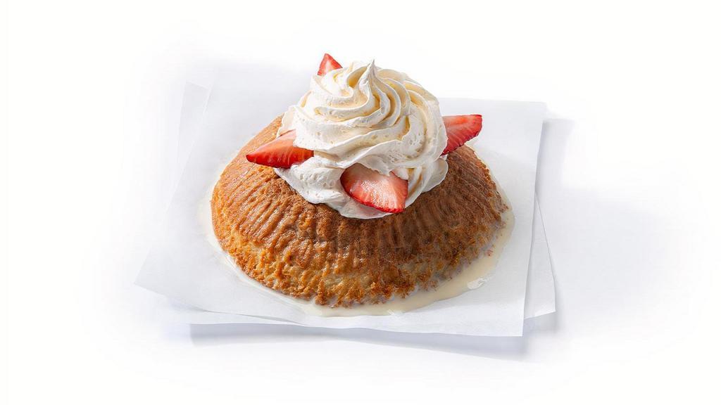 Tres Leches · Fresh made bread cake soaked in our three-milk syrup for a creamy, smooth & sweet treat.
