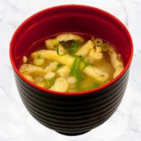 Miso Soup · Marukome brand miso soup.