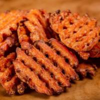 Sweet Potato Waffle Fries · Waffle sweet potato fries.