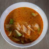 Tortilla Soup · House specialty, chicken broth cooked with spices, topped with avocado and Oaxaca cheese.