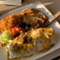 Enchiladas Rancheras · Beef, chicken, or cheese enchiladas topped with salsa ranchera, cheese, and sour cream.