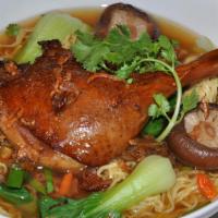 Mì Vịt Tiềm · roasted duck with egg noodle soup