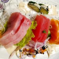 Sashimi Appetizer Combination · Nine pieces chef's choice.