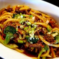 Yaki Udon · Stir-fried udon noodles with choice of meat & vegetables.