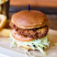 Crispy Chicken · Crispy chicken breast (5oz), lettuce, tomato, and mayo served on a wheat bun.