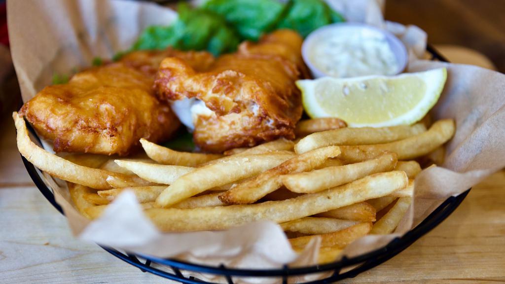 Fish & Chips · Served with French fries and 22 oz. drink