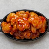 Sweet Chili Cauliflower Bites · Served with celery or carrots, and blue cheese or ranch.