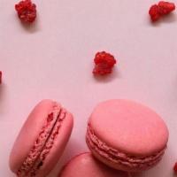 Raspberry Macaron · Frozen raspberry macaron: made with a raspberry purée filling. Weight: 14 g pack size: 4 Ct.