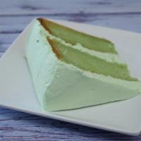 Pandan Cake · Light fluffy, green-colored, sponge-like cake made with coconut cream and pandan juice. The ...
