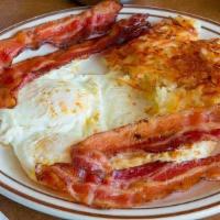Thick Cut Bacon And Eggs · 