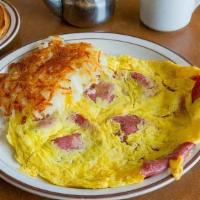 Salami And Eggs · Served Pancake Style.