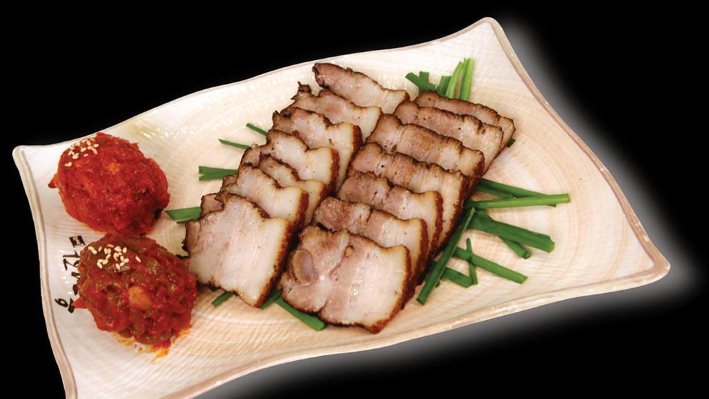 Premium Pork Belly (S) · Slices of premium pork belly boiled in various herbs and sized for one person. Comes with rice.