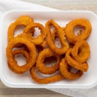 Onion Rings · Lightly battered and golden fried onion rings.
