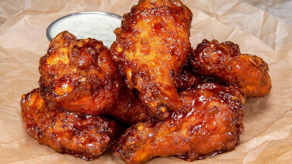 Chipotle Honey Wings · Classic Bone-In Wings in chipotle honey glaze; served with a choice of dipping sauce