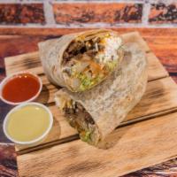 California Burrito · Carne asada or pollo asado with French fries, guacamole, and pico de gallo, sour cream and c...