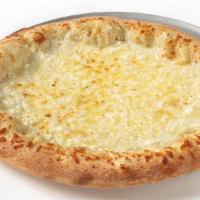 March Madness (Five Cheeses) (Large 14”) (8) · Brushed with our garlic olive oil sauce, topped with mozzarella, fontina, Parmesan, feta, an...