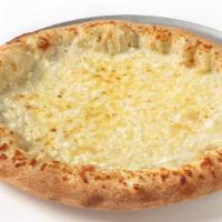 March Madness (Five Cheeses) (Medium 12”) (6) · Brushed with our garlic olive oil sauce, topped with mozzarella, fontina, Parmesan, feta, an...