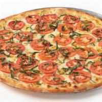 Margherita Classico (Medium 12”) (6) · Our homemade thin crust dough brushed with our garlic olive oil sauce, topped with fresh bas...