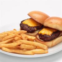 Kid’S Mini Cheese Burgers · Served with your choice of Oggi's seasoned fries or steamed mixed vegetables.