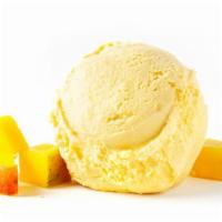 Mango · Tropical ice cream made with Straus organic milk and natural mango