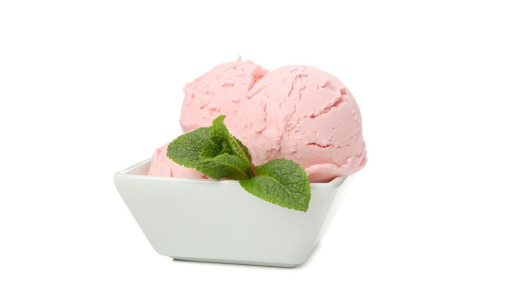 Strawberry Ice Cream · 2 large scoops.
