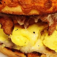 Egg & Cheese Sandwich · Cage-free eggs & cheddar cheese on your choice of bagel, toast or croissant