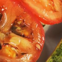 Caprese Sandwich (Veg) · fresh mozzarella, tomato, balsamic vinegar & olive oil with house made pesto on a toasted  F...