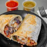 Burrito Grill Protein · Asada or chicken or pastor or carnitas or Fish  , pico de gallo, guacamole.
