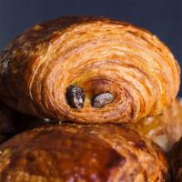 Chocolate Croissant · Fresh Baked Butter Croissant filled with semi sweet chocolate