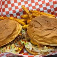 Original Cheeseburger Combo Meal · Two original cheeseburgers. Comes with fries and a drink.