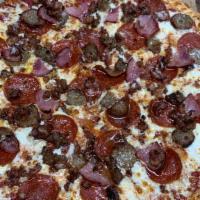 Meat Lovers  · Sliced pepperoni, Italian sausage, meatball, bacon, and Canadian bacon.