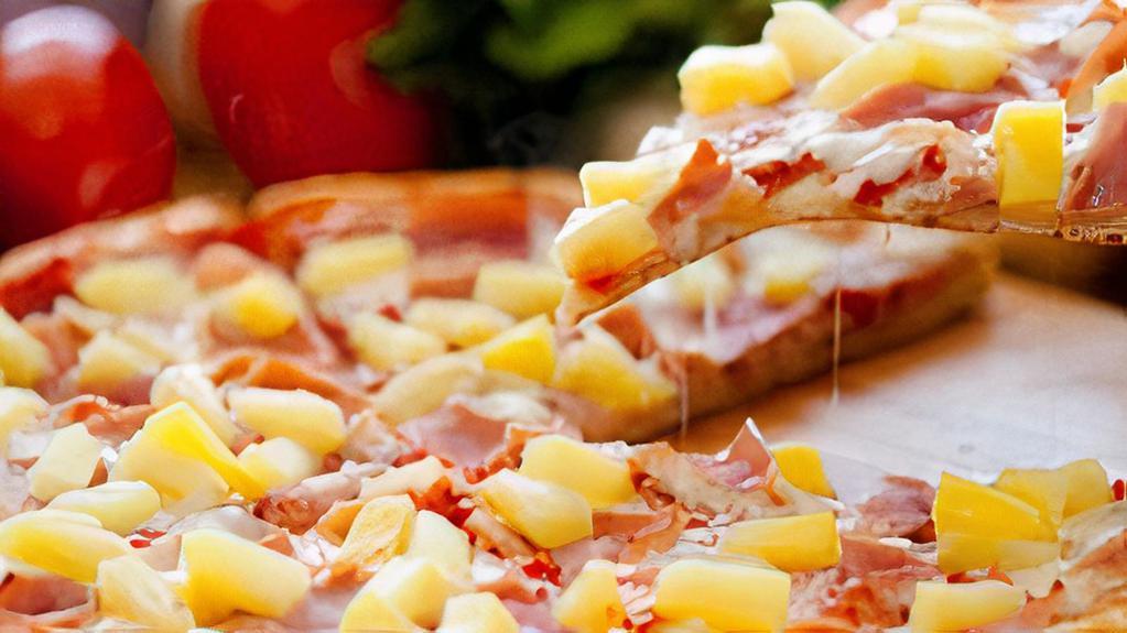 Hawaiian Pizza · Canadian bacon, pineapple and bacon.