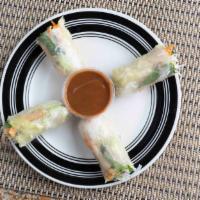 A-8. Vegetarian Spring Roll - Gỏi Cuốn Chay* (2 Cuốn) · Vegetarian spring rolls (2 rolls).