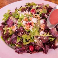 Organic Baby Spring Mix · Spring Mix with Candied Walnuts, Feta Cheese in a Cherry Vinaigrette.
Add grilled Chicken, S...