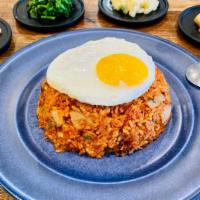 Kimchi Fried Rice · Kimchi fried rice Served with fried egg and daily side dishes.