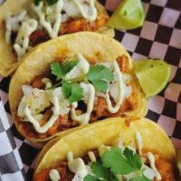 Lion'S Mane Al Pastor Tacos · Vegan. Gluten Free. Low Oil.
These street style tacos are filled up with lions mane mushroom...