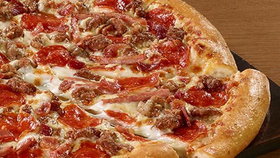 Meat Lover’S® · Hut favorite. Pepperoni, Italian sausage, ham, bacon, seasoned pork, and beef. 260-320 cal. per slice.