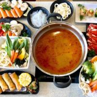 Family Feast For 4 Shabu Shabu · 1 appetizer + 
Complete shabu set for a family of 4
Choose your protein.  Comes with steamed...