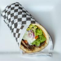 Gyros Pita A La Carte · Original lamb and beef Gyro's meat, onions, tomatoes, lettuce and tzatziki.