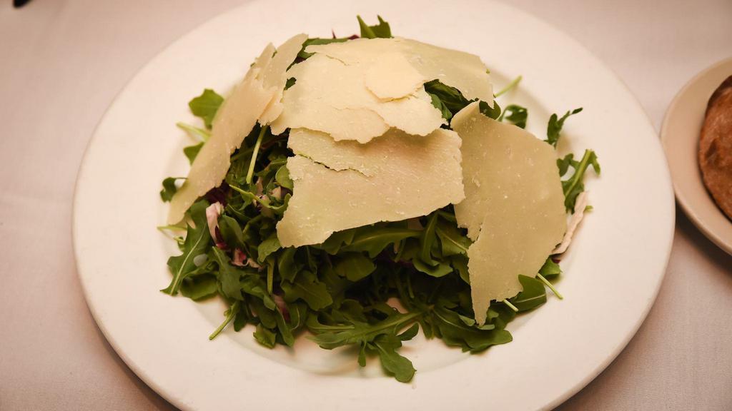 Patriota · For two. Radicchio, arugula and shaved Parmesan cheese with balsamic vinaigrette.