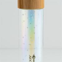 Titanium Glass Bottle W/Bamboo Lid · 