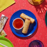 Vegetable Egg Rolls (2) · Mixed vegetables wrapped in a spring roll skin. Served with choice of peanut or sweet and so...