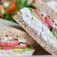 Chicken Salad · Tomatoes, sprouts and mayo served on wheat bread.